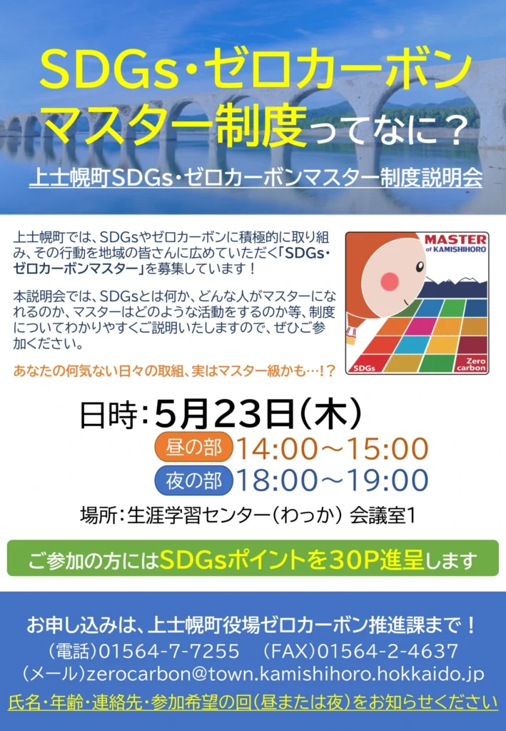 SDGs・ゼロカーボンマスター制度説明会